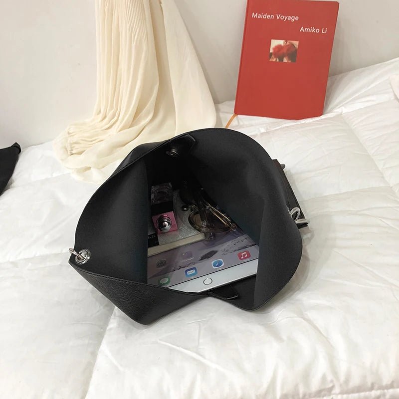 Fashion Leather Handbags for Ladies Luxury Handbags Women Bags Designer Large Capacity Tote Simple Chain Shoulder Bag Female - Kenner House Emporium
