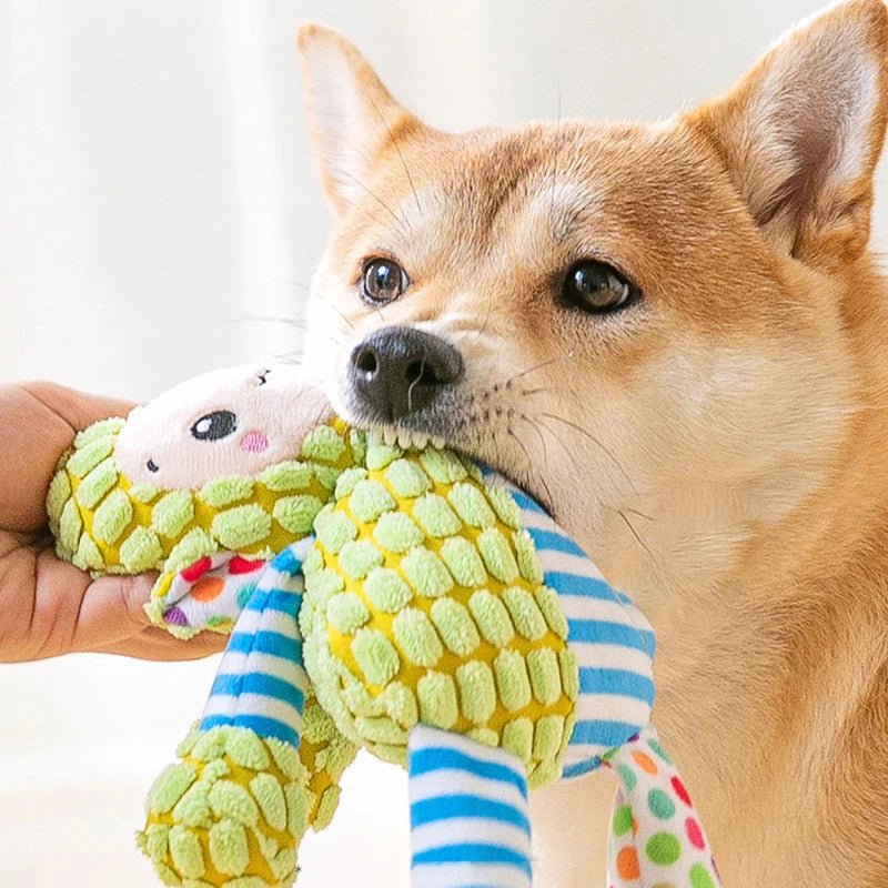 Pet Plush Toy Cat Dog Puzzle Toy Cute Animals Bite Resistant Interactive Squeaky Pet Dog Teeth Cleaning Chew Toy Pet Supplies - Kenner House Emporium
