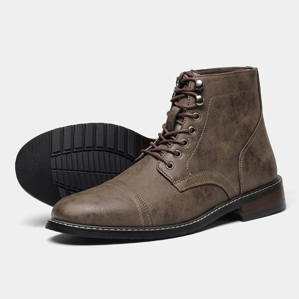 Comfortable Spring Leather Ankle Boots for Men 2025 fashion Men Boots - Kenner House Emporium