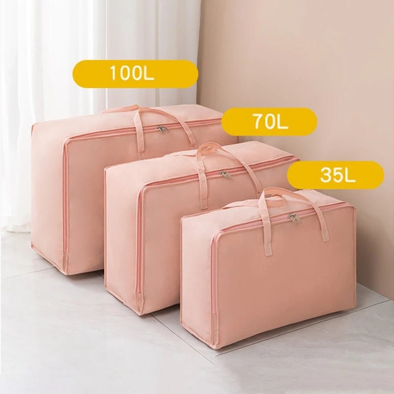 Large Capacity Clothes Storage Bag Waterproof Cabinet Wardrobe Organizer Quilt Pillow Blanket Organizer Dustproof Bedding Storag - Kenner House Emporium