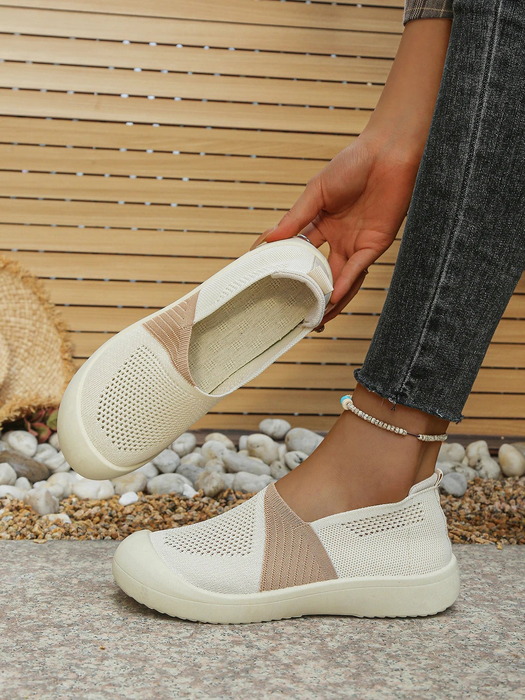 Women's shoes summer 2026 Single Shoes Dual - Tone Breathable Design Petite Fragrance Style Comfortable Footwear shoes woman - Kenner House Emporium