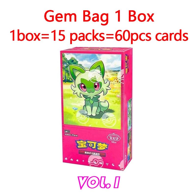 Original Pokemon gempack Cards Vol.4 Vol.3 Vol.2 Vol.1 Trading PTCG Bag Gem Box Deck Sprigatito Eevee Pikachu Gengar Card Gift - Kenner House Emporium