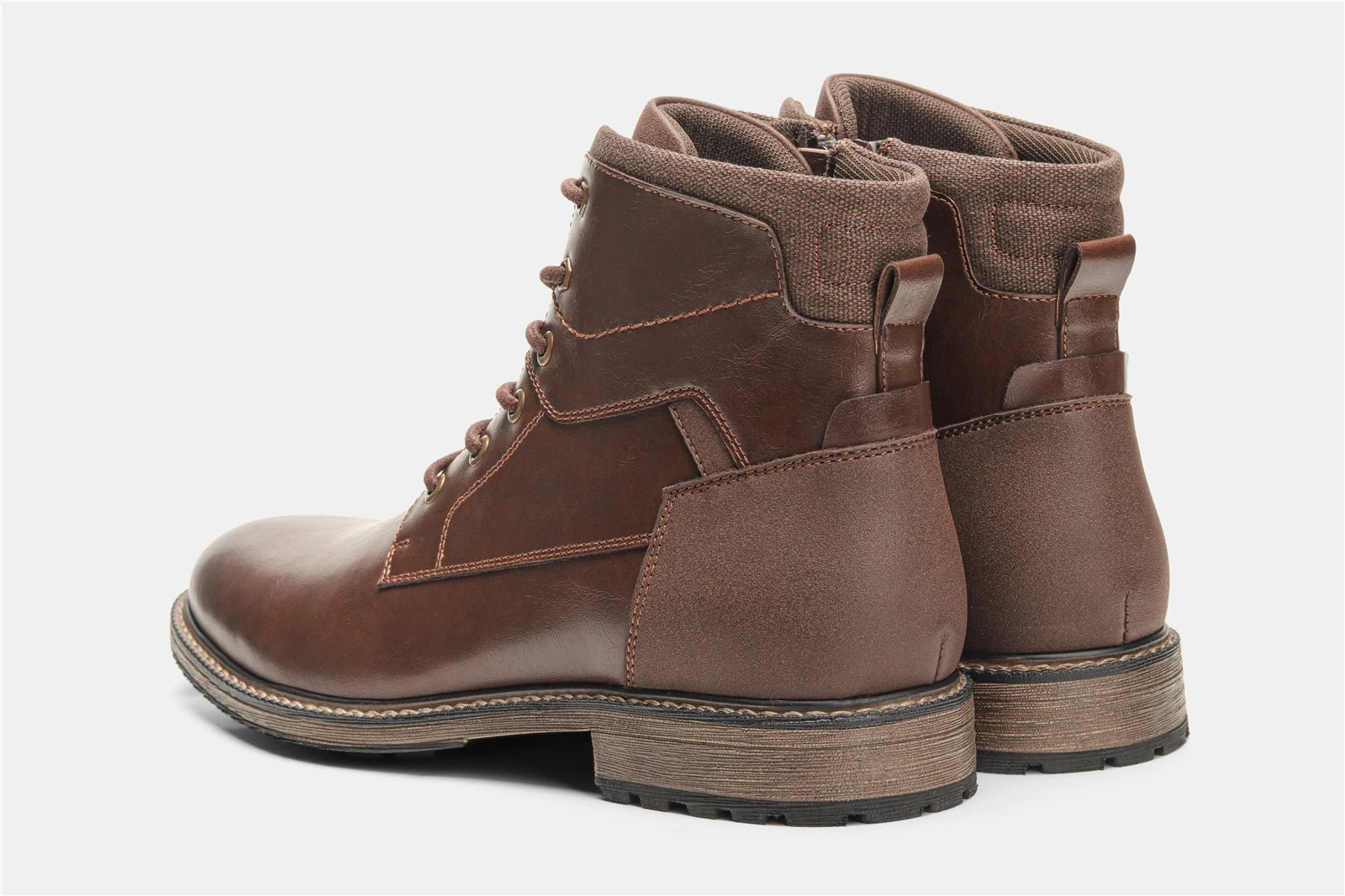 Dark Brown Men boots Spring British Style Leather Boots Retro Men Ankle Boots - Kenner House Emporium