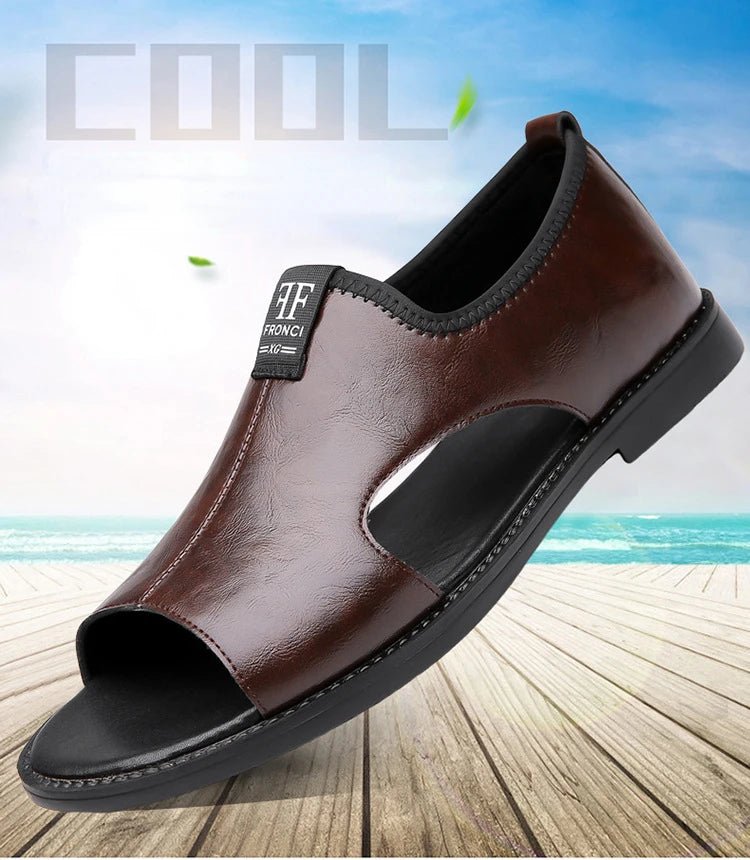 Sandals for Men Brand Casual Shoes Outdoor Fashion Men's Slippers Comfortable Beach Shoes High Quality Leather Men Flat Sandals - Kenner House Emporium