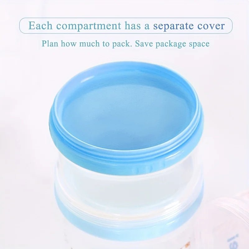 MAMIJOY Baby Milk Powder Box Large Capacity Multi Layer Food Supplement Box Independent 5Grid Layered Milk Powder Box NFH03 - Kenner House Emporium