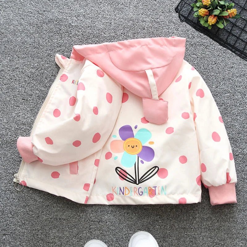 Spring Baby Girls Thin Jacket Korean Gradient Color Toddler Kids Jacket For Girls Coats Autumn Children Girls Hooded Trench Coat - Kenner House Emporium
