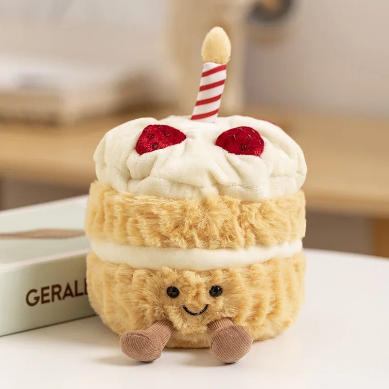 Cute JC Cartoon Cake Plush toys soft soft Doll Stuffed PP Cotton Desktop Ornament Decor Girl Collectible Birthday Surprise Gift - Kenner House Emporium