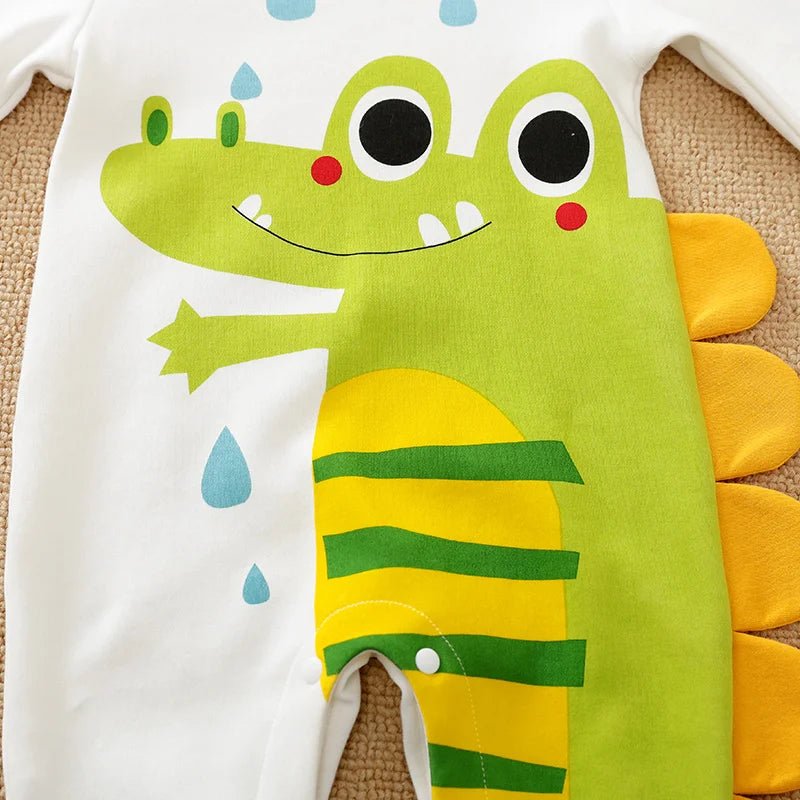 Newborn Clothes Cute Cartoon 3d Printed Cotton Comfortable And Soft Boys And Girls Spring And Autumn Long Sleeved Baby Jumpsuit - Kenner House Emporium