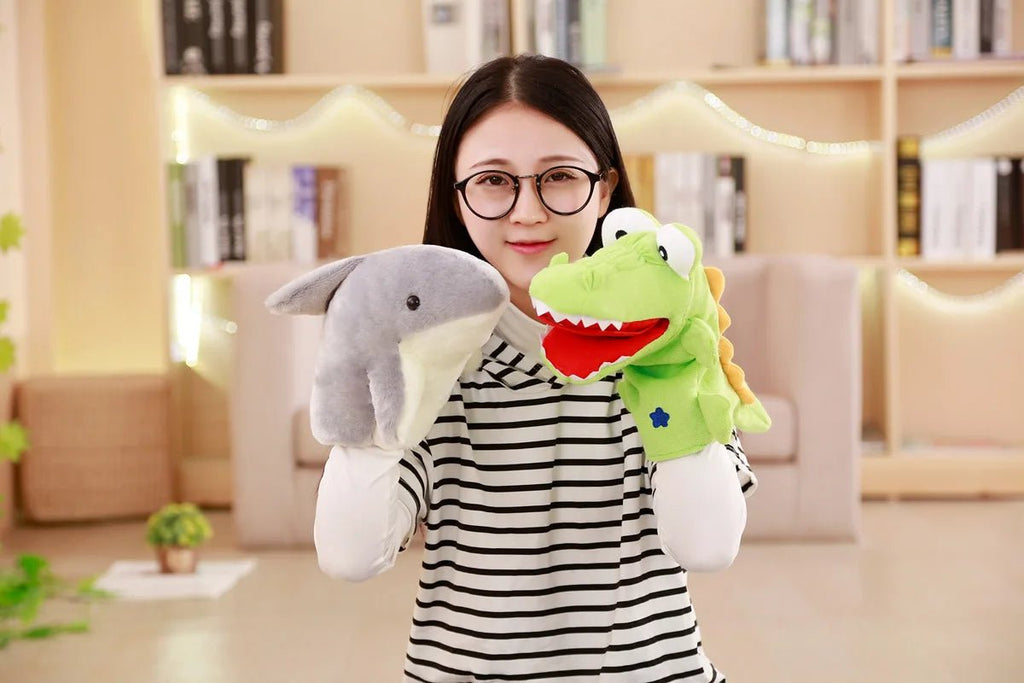 Stuffed Plush Animals Toys Hand Finger Puppet Kawaii Dolls Educational Baby Toys Learning & Education Monkey Tiger Children Gift - Kenner House Emporium