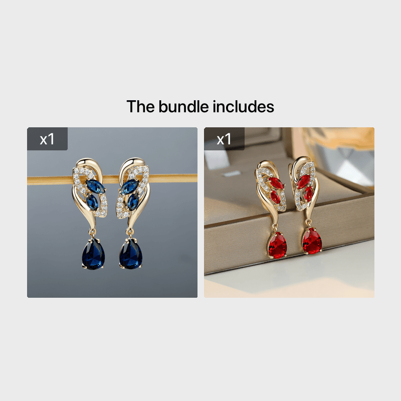 Romantic Flower Dangle Earrings Women Birthstone Party Earrings Jewelry Gifts - Kenner House Emporium