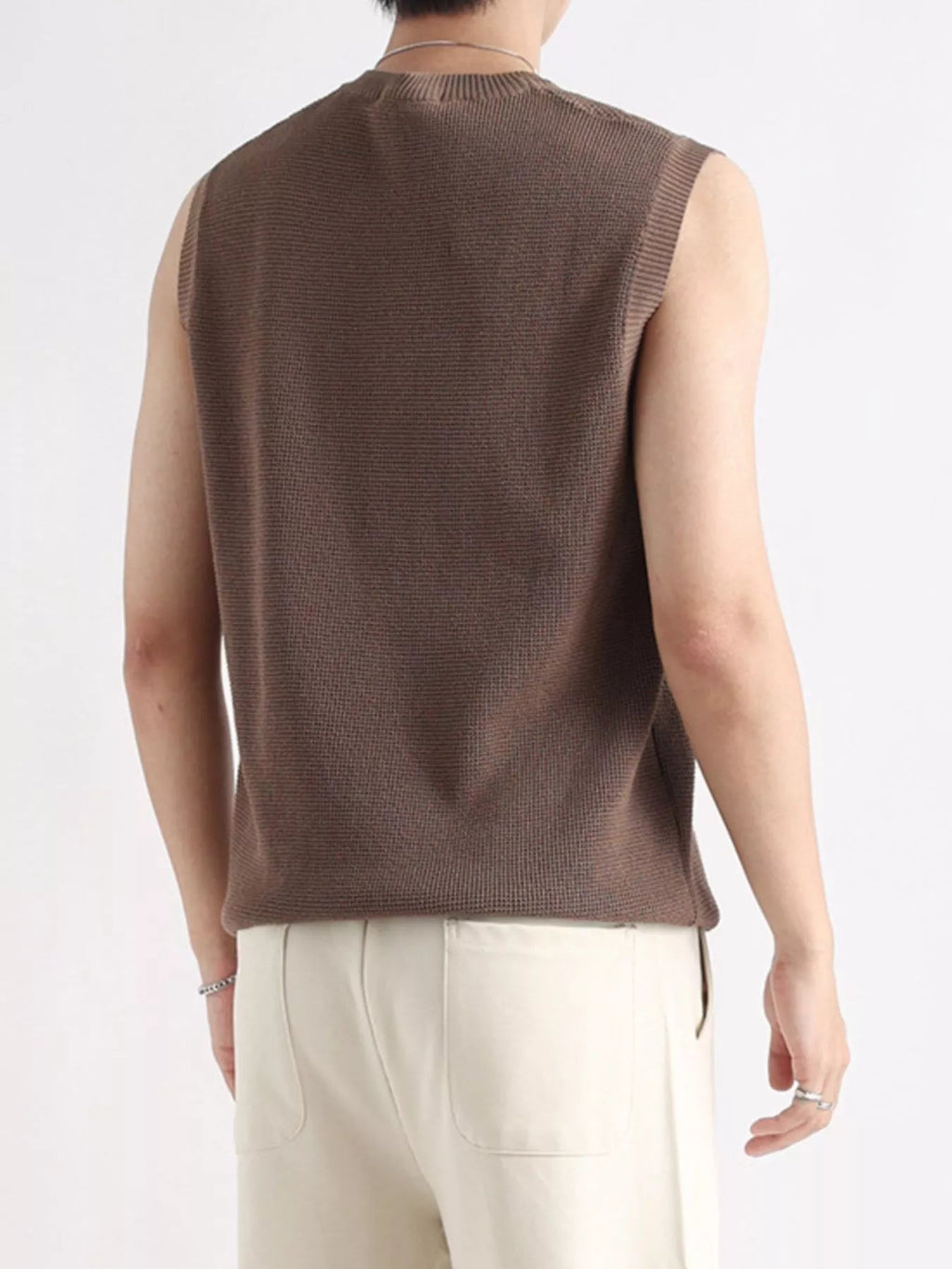 Men's Plus Size Knitted Zip - Up Tank - Kenner House Emporium