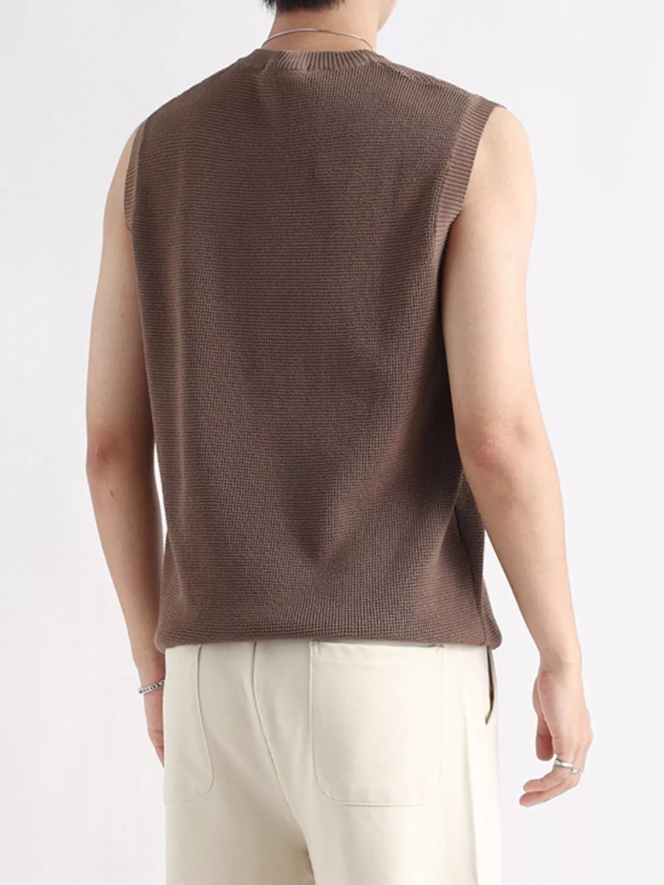 Men's Plus Size Knitted Zip - Up Tank - Kenner House Emporium
