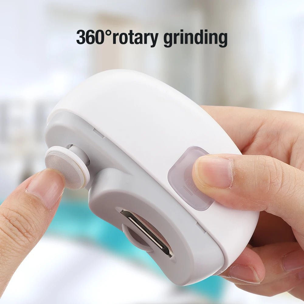 2 In 1 Electric Nail Clippers Manicure Anti - Splash Nail Trimmer For Baby Finger Toe Scissors Pedicure Thick Nails Cutter Tools - Kenner House Emporium