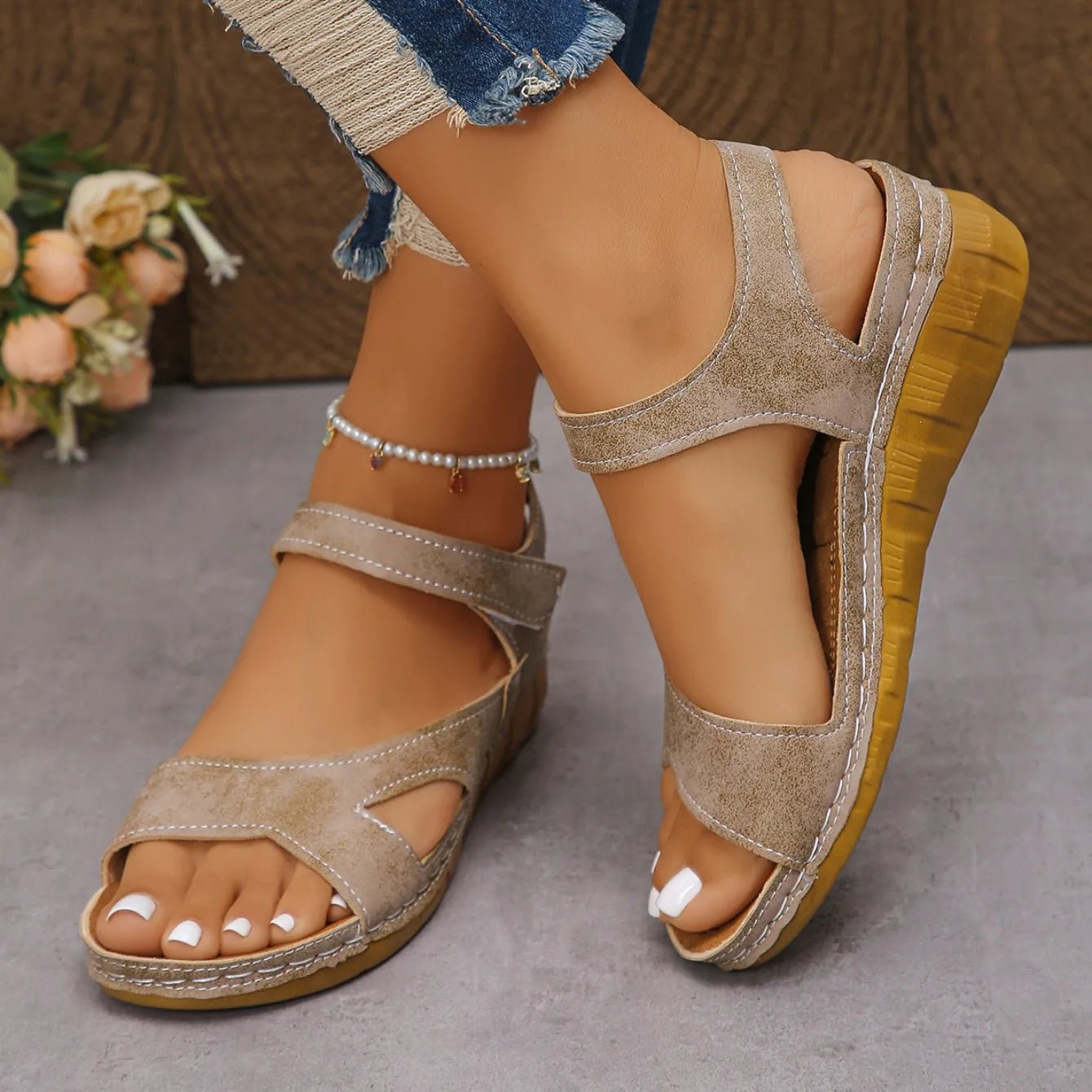 Women Sandals Casual Summer Lightweight Shoes Woman 2025 Summer Low Heels Comfortable Wedges Sandals Women Sandalias De Mujer - Kenner House Emporium