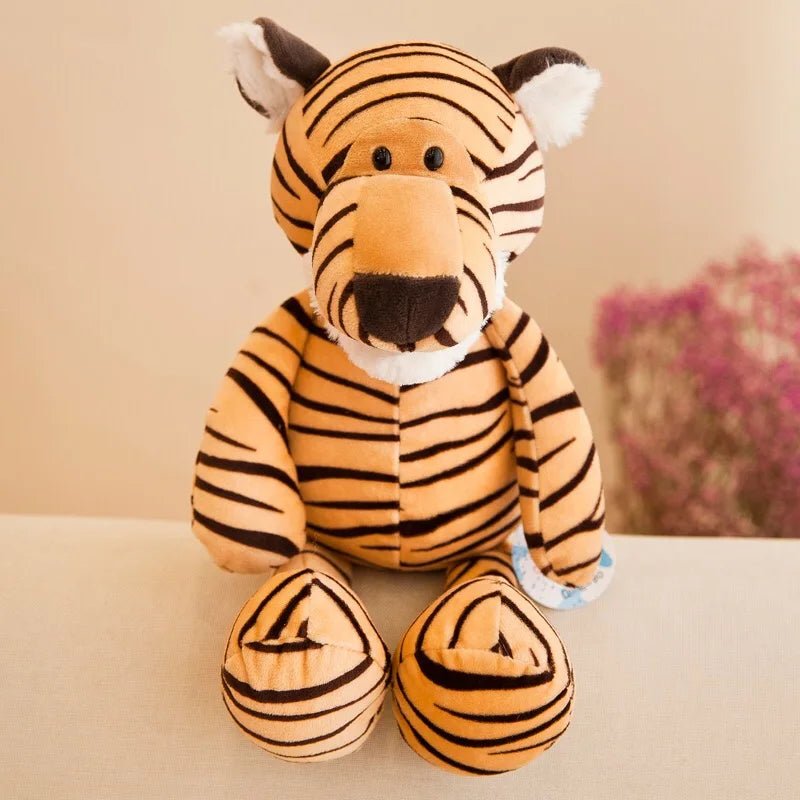 Jungle Animal Stuffed Toys Forest Animals Soft Plush Dog Zebra Elephant Lion Fox Giraffe Kid Playmate Doll Christmas Gifts - Kenner House Emporium