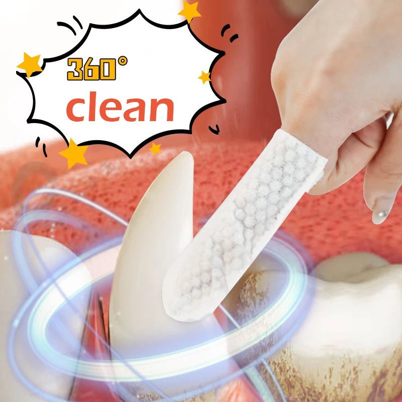 Pet cleaning products Disposable finger toothbrush Pet teeth cleaning finger covers wet wipes Dog and cat oral cleaning - Kenner House Emporium