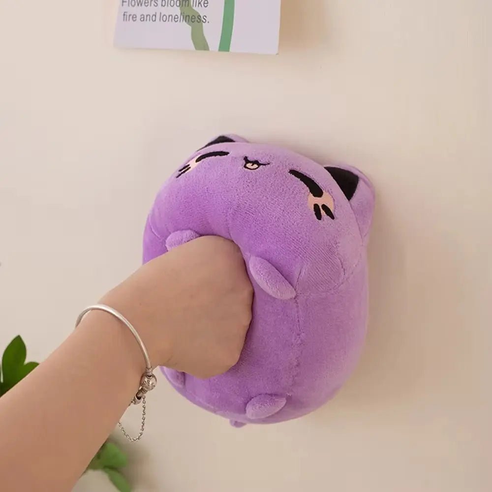 Stuffed Animals Black Cat Stuffed Cute Plushie Pink Peachy Kitten Plush Toys 20cm Cartoon Cat Soft Dolls Birthday Presents - Kenner House Emporium