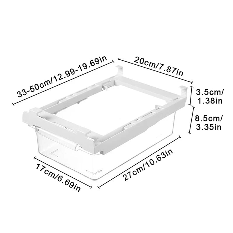 【ST】1Pcs Refrigerator Storage Box Fridge Organizer Fresh Vegetable Fruit Drain Basket Storage Container Pantry Kitchen Organizer - Kenner House Emporium