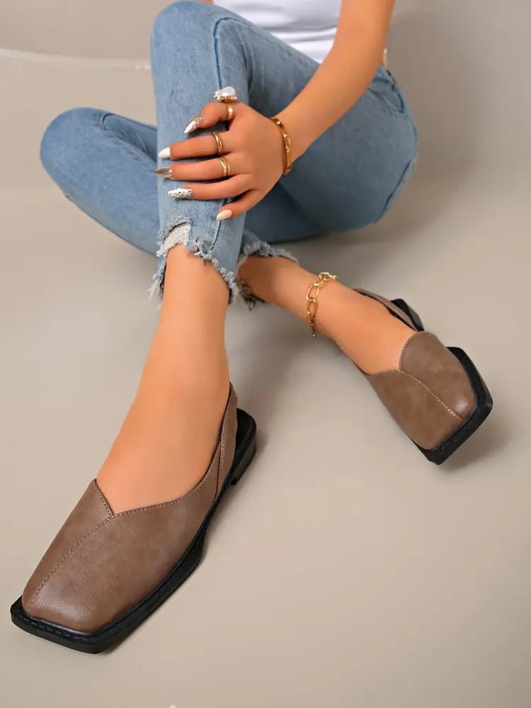 2026 Women Sandals Summer New Rear Hollow Shallow Square Head Low Heel Shoes Fashionab Comfortable Sandals - Kenner House Emporium