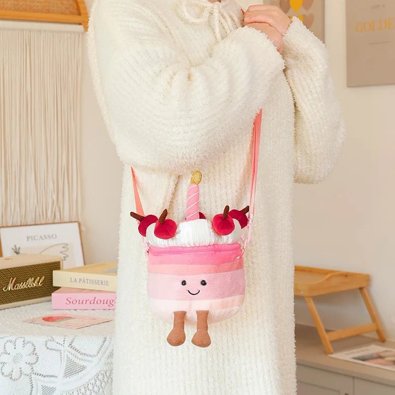 Cute JC Cartoon Cake Plush toys soft soft Doll Stuffed PP Cotton Desktop Ornament Decor Girl Collectible Birthday Surprise Gift - Kenner House Emporium