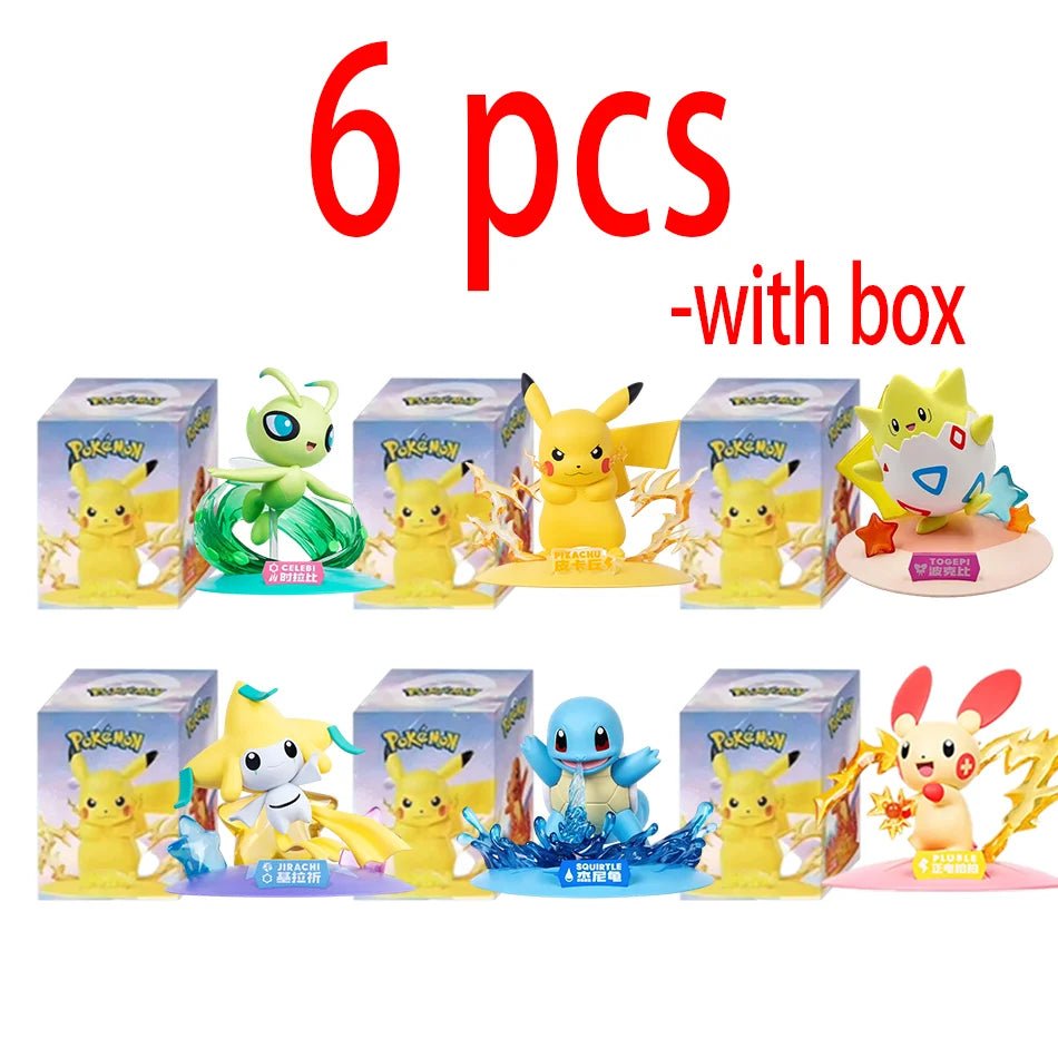 12 Pok é mon Action Dolls Pikachu Blind Box Anime Models Desktop Decorations Pok é mon Toys Children's Birthday Gifts - Kenner House Emporium