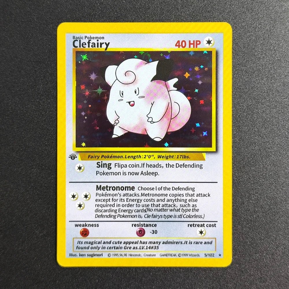 Proxy Pokemon Card EN Base Set 1st Edition - Charizard 4 - 102 Super Rare Collectibles Card Single Classic Game Anime Cards Toys - Kenner House Emporium