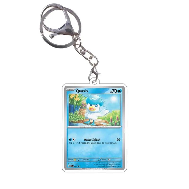 Pokemon Acrylic Small Cards Quaxly Fuecoco Sprigatito Double Sided Pendant Game Props Anime Characters Keychain Game Props Toys - Kenner House Emporium