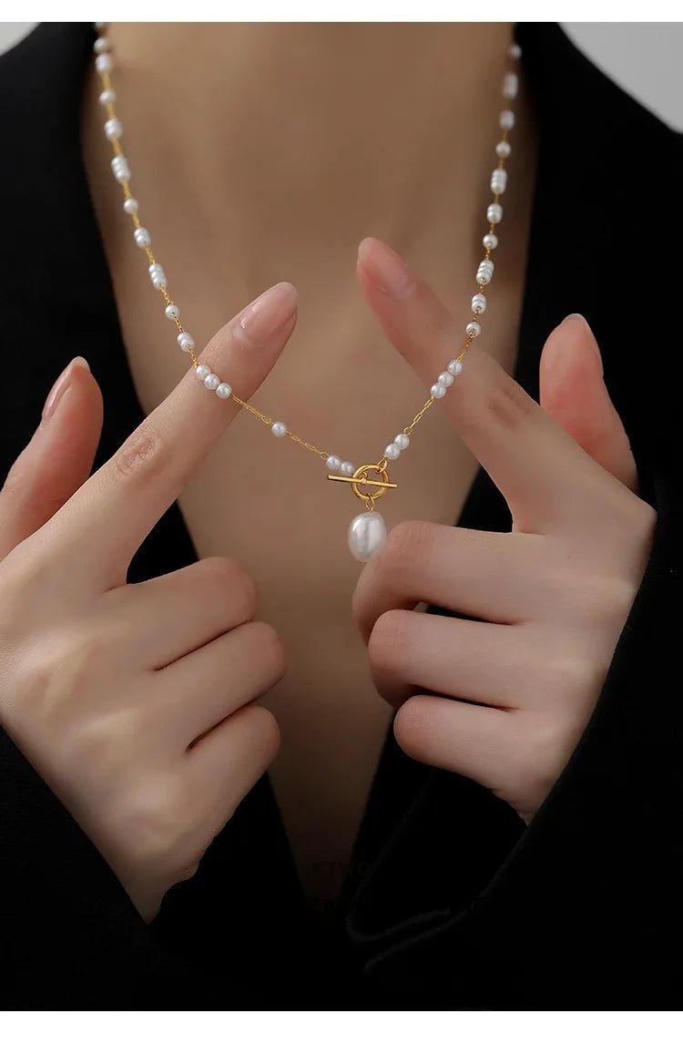 New Arrival Natural Baroque Freshwater Pearl 14K Gold Filled Female Necklace Jewelry For Women Spring Gifts Never Fade - Kenner House Emporium
