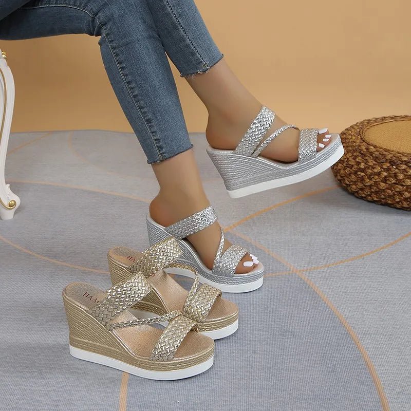 Women Sandals Summer New Outdoor Beach Sandals Comfortable Hot Shallow Wedges Shoes for Women Designer Casual Sandals - Kenner House Emporium