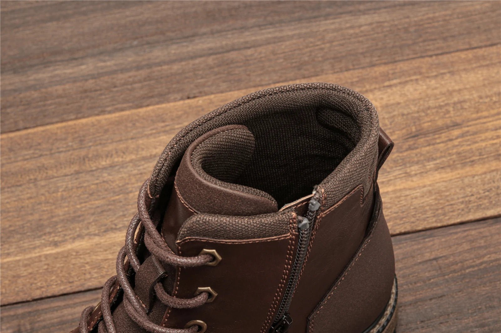 Dark Brown Men boots Spring British Style Leather Boots Retro Men Ankle Boots - Kenner House Emporium