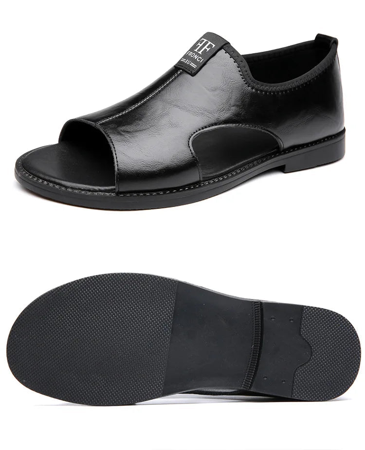 Sandals for Men Brand Casual Shoes Outdoor Fashion Men's Slippers Comfortable Beach Shoes High Quality Leather Men Flat Sandals - Kenner House Emporium
