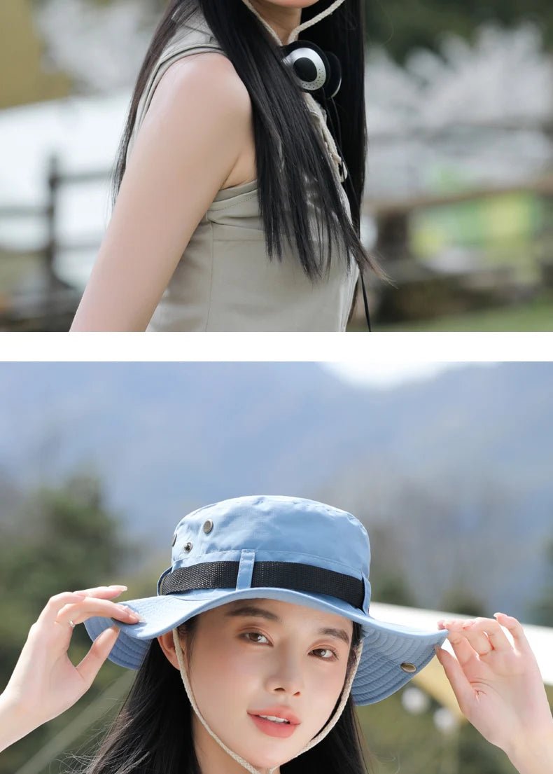 Women Bucket Hat Spring Summer Hats For Women Men Outdoor Sunshade Camping Climbing Sunscreen Bob Cap Foldable Sun Hat New - Kenner House Emporium