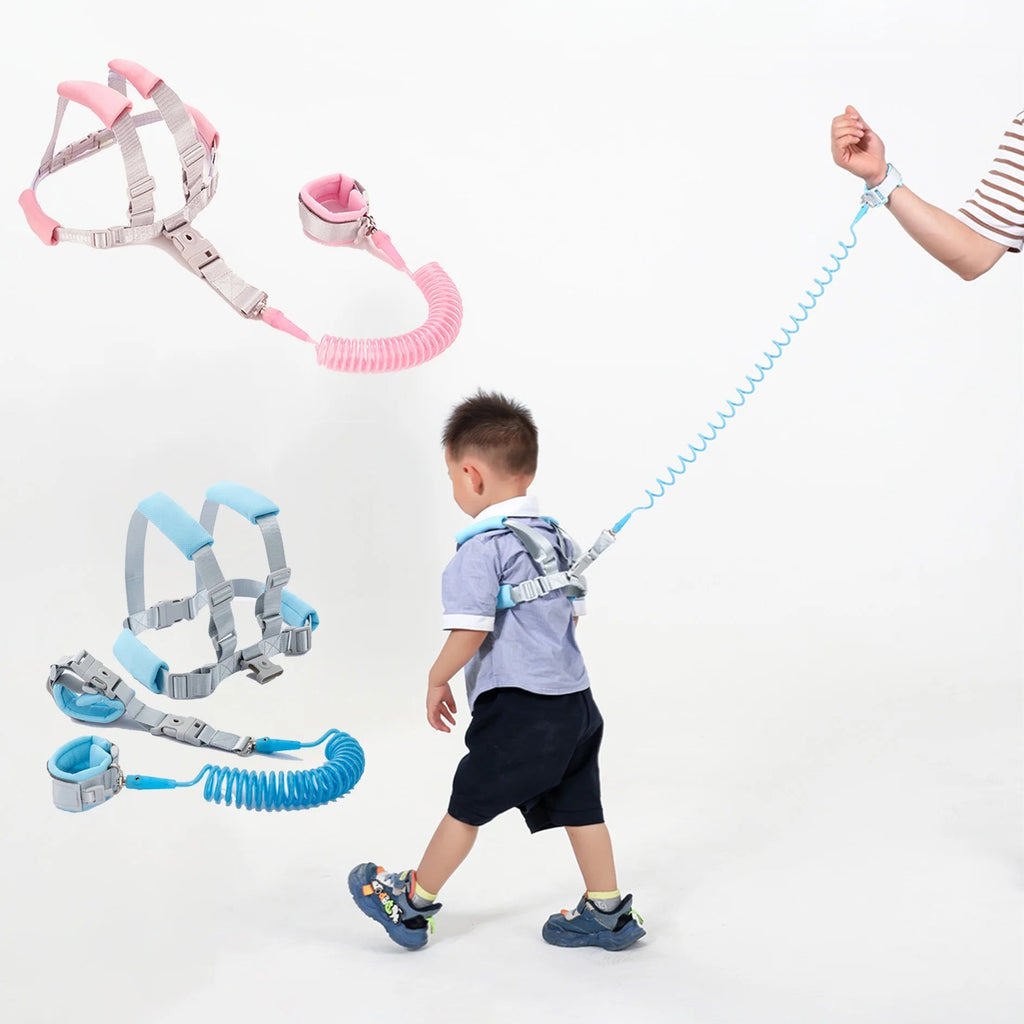 Infants and young children's loss prevention belt traction rope Baby loss prevention bracelet 2m spring rope Walking baby safety - Kenner House Emporium