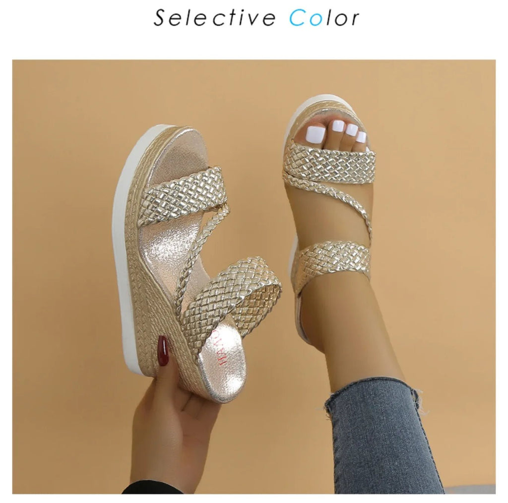 Women Sandals Summer New Outdoor Beach Sandals Comfortable Hot Shallow Wedges Shoes for Women Designer Casual Sandals - Kenner House Emporium