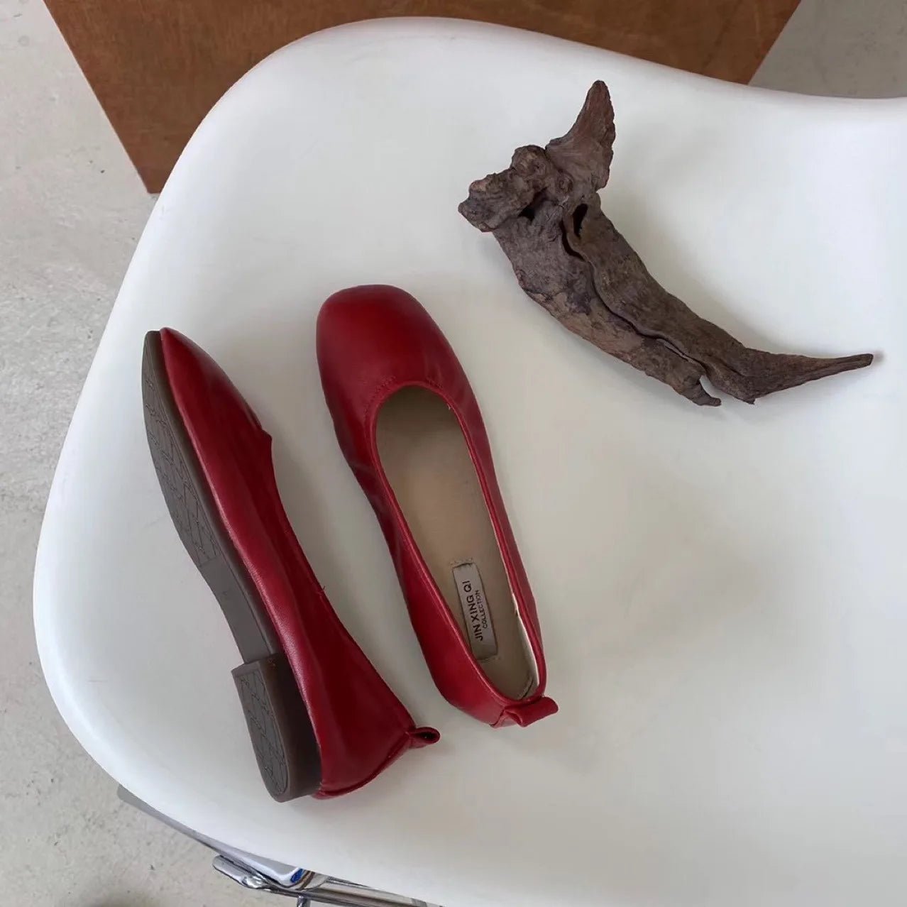 2026 Women Shoes Brand Designer Ballet Flats Woman Round Toe Japanned Leather Flats Vintage Narrow Band Loafers - Kenner House Emporium