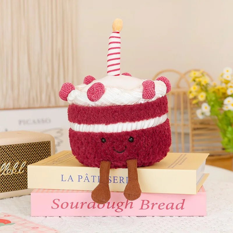 Cute JC Cartoon Cake Plush toys soft soft Doll Stuffed PP Cotton Desktop Ornament Decor Girl Collectible Birthday Surprise Gift - Kenner House Emporium