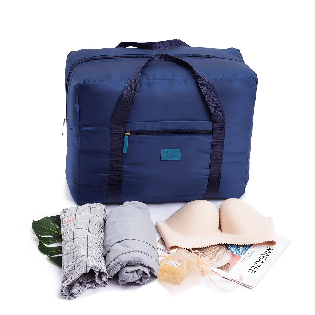 [PGM | Large Capacity] PGM 1pc Large Capacity Luggage Bag | Foldable Travel Duffle Tote, Nylon Oxford Fabric, Sky - Kenner House Emporium