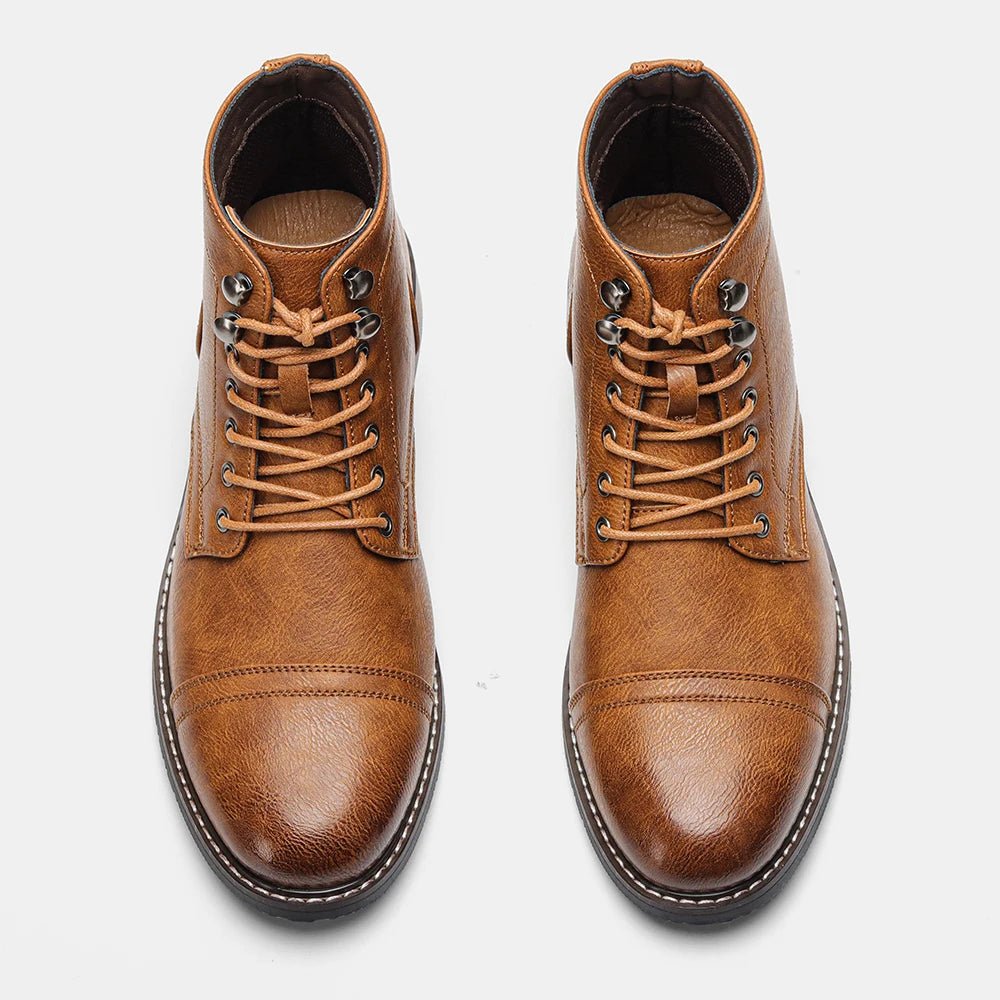 Comfortable Spring Leather Ankle Boots for Men 2025 fashion Men Boots - Kenner House Emporium