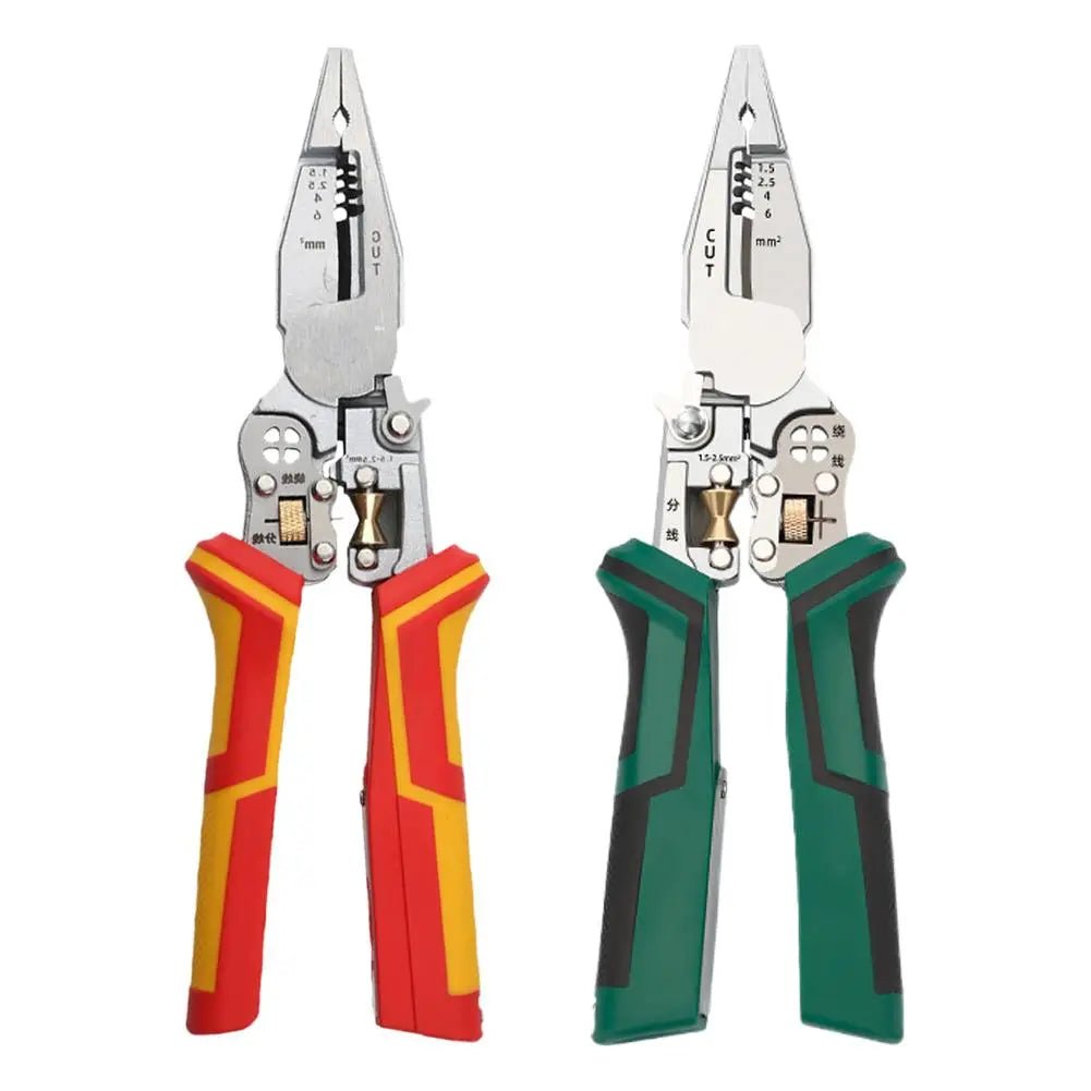 Electrician Plier 9 - in - 1 Multifunctional Versatile Wire Stripping Pliers Electricity Measurement Non - slip Wire Stripping Plier - Kenner House Emporium