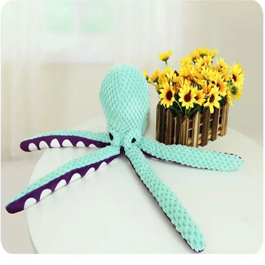 Pet plush octopus toy interactive sound anti - demolition home large and small dog boredom companion dog toy - Kenner House Emporium