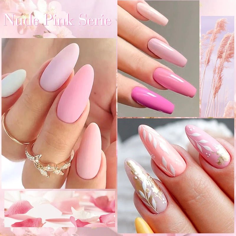 MEET ACROSS 8Pcs/Set Fluorescent Gel Nail Polish Summer Spring Colorful Laser Glitter Nail Art Gel Varnish Manicure For Nails - Kenner House Emporium