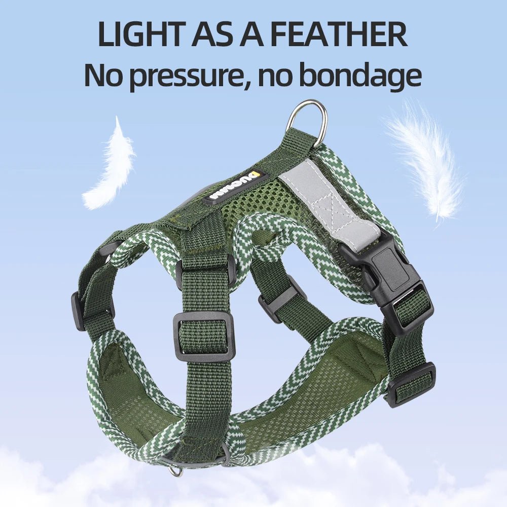 Cat Harness Dog Leash Breathable Mesh Spring Summer Pet Supplies Reflective Outdoor Walk Soft Cat Comfortable Puppy Harness - Kenner House Emporium