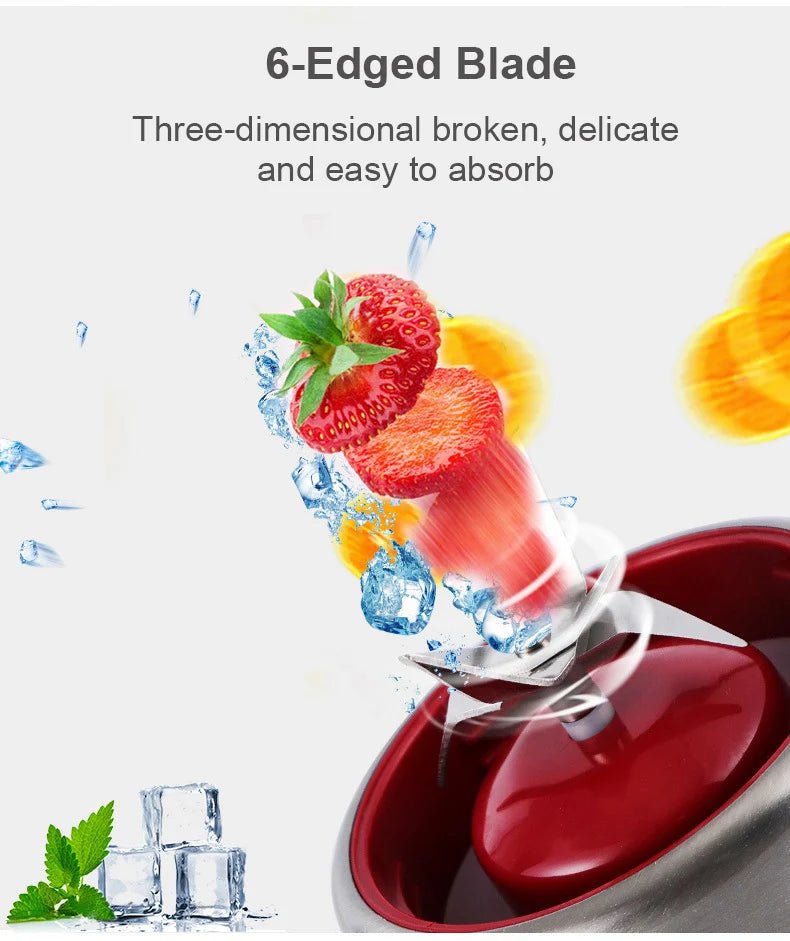 Multifunction Juicers Portable Electric Blender USB Rechargeable Electric Mixer Fruit Orange Milkshake Juice Maker Machine 450M - Kenner House Emporium
