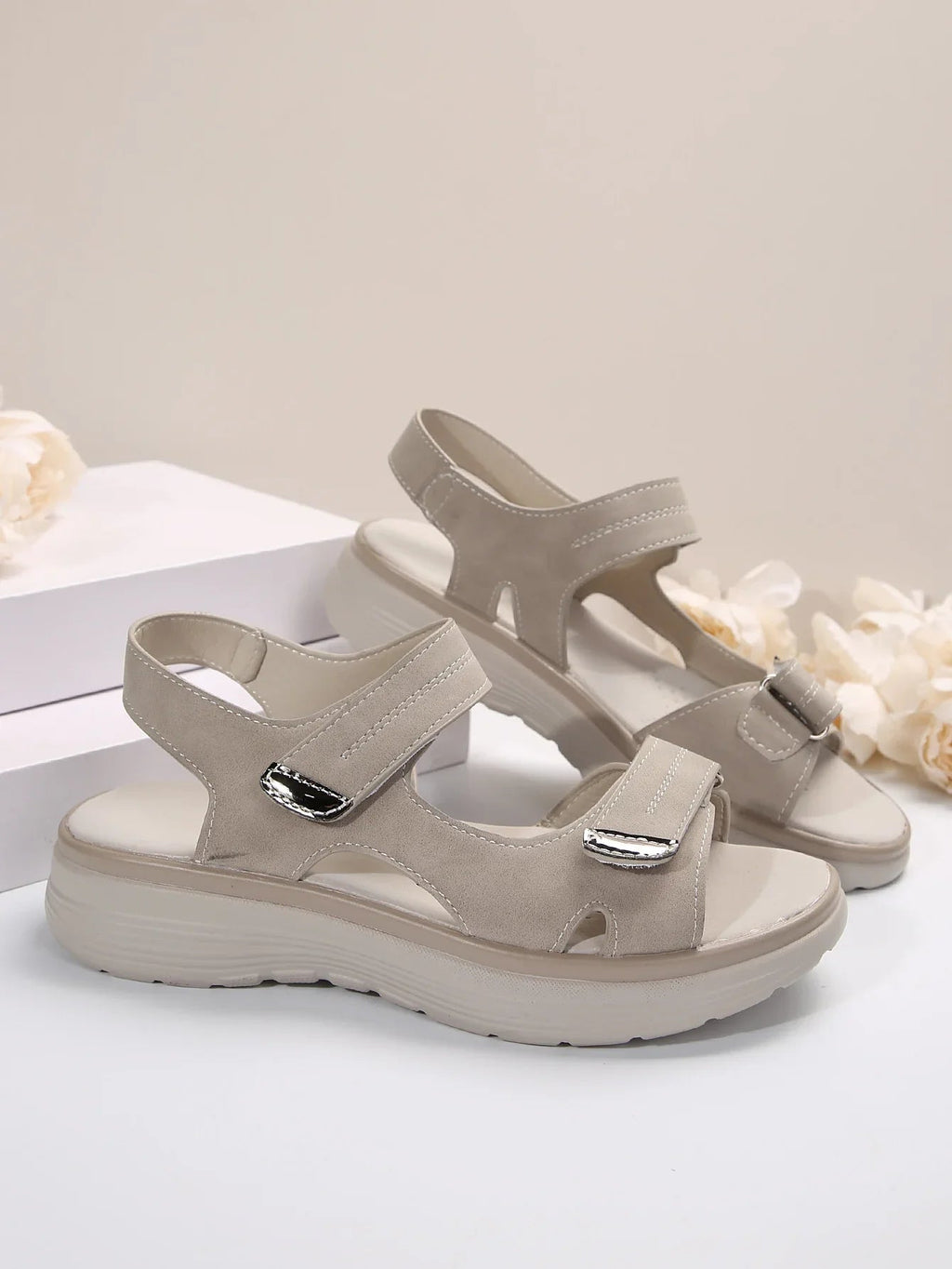 2025 New Summer Sandals Comfortable Sandals Women Walking Open Toe Wedges Women's Shoes Fashion Beach Slippers Platform Sandals - Kenner House Emporium