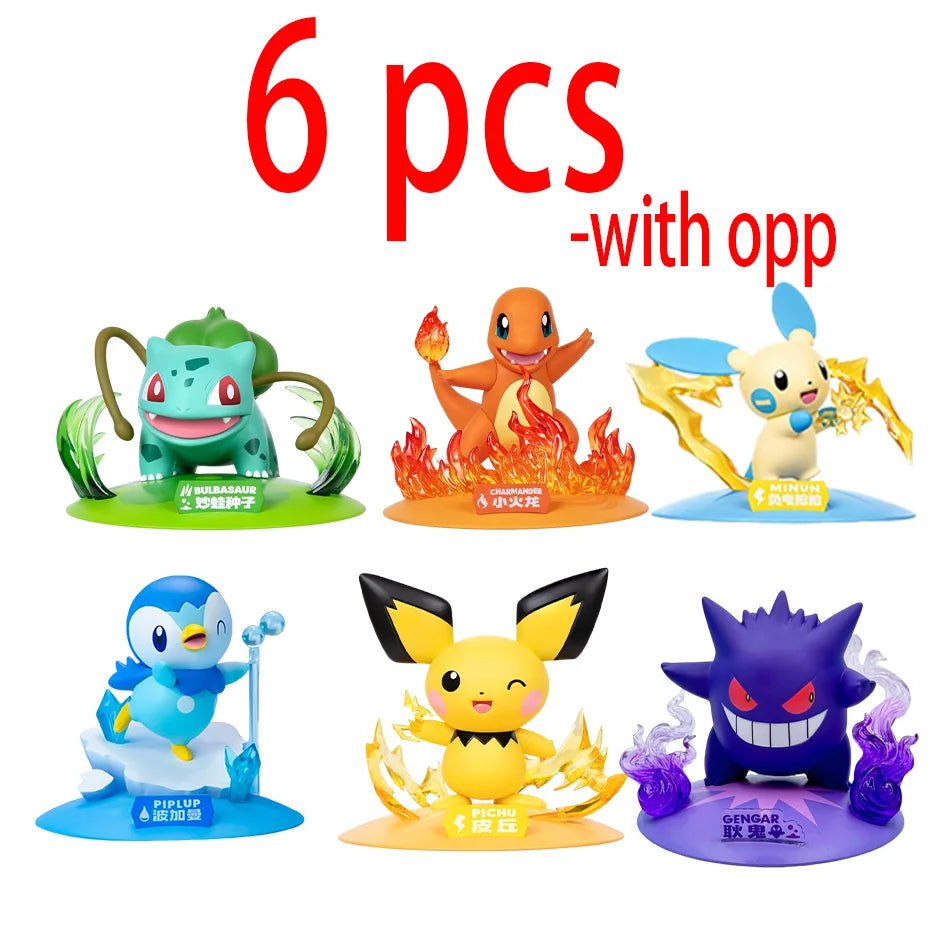 12 Pok é mon Action Dolls Pikachu Blind Box Anime Models Desktop Decorations Pok é mon Toys Children's Birthday Gifts - Kenner House Emporium
