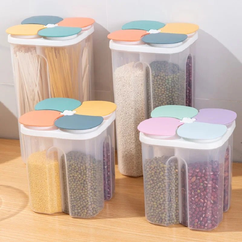 1.5L/2.3L Kitchen Storage Box Food Storage Containers Grain Sealed Moisture Proof Grain with Lid Kitchen Keep Fresh Supplies - Kenner House Emporium