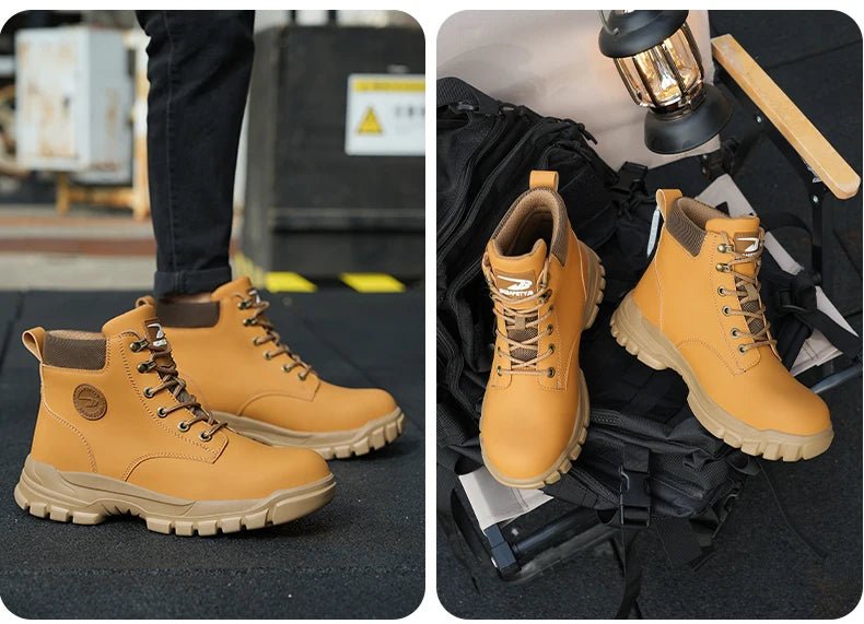 Steel Toe Shoes for Men Women Lightweight Anti - smash Steel Toe Sneakers Indestructible Work Boots Construction Safety Shoes - Kenner House Emporium