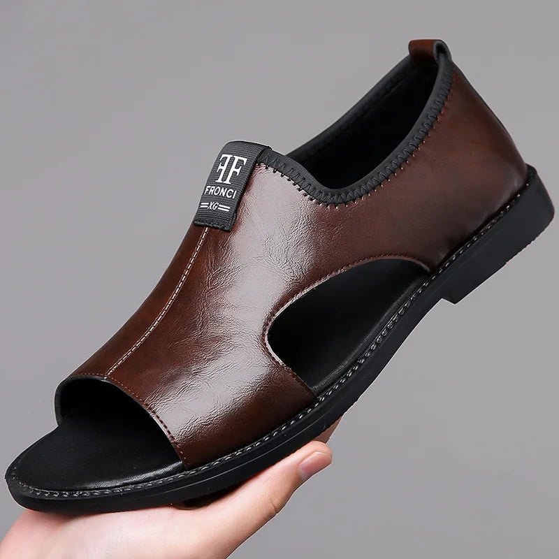 Sandals for Men Brand Casual Shoes Outdoor Fashion Men's Slippers Comfortable Beach Shoes High Quality Leather Men Flat Sandals - Kenner House Emporium