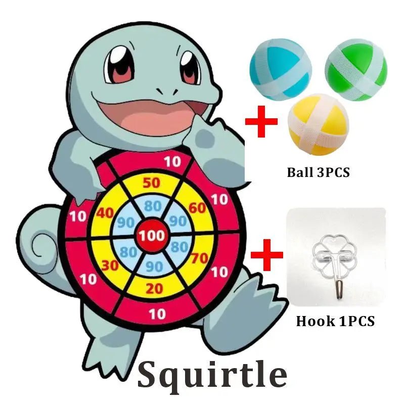 Pokemon Pikachu Squirtle Kids Cartoon Dart Board Sticky Ball Family Sports Game Party Interactive Educational Toy Birthday Gift - Kenner House Emporium