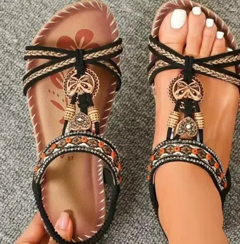 Women's Sandals Bohemian Sandals Outdoor Soft Sole Beach Sandals Platform Lightweight Women Casual Shoes Flat Plus Size Sandal - Kenner House Emporium